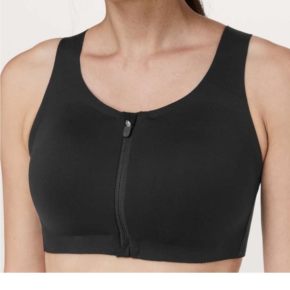 Lululemon Black Zip-Front Sports Bra